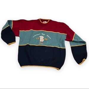 Kids wool sweater vintage Grant American High School 1956 L 8-9